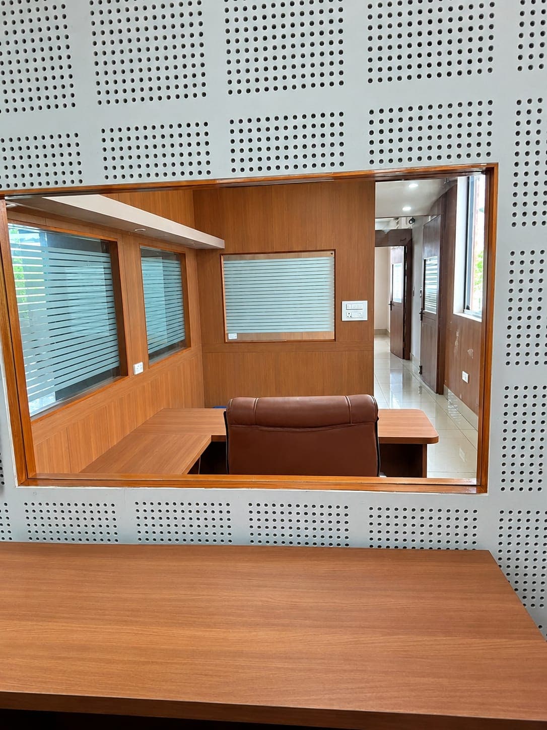 S.R College soundproof audiometric testing chamber with observation control window